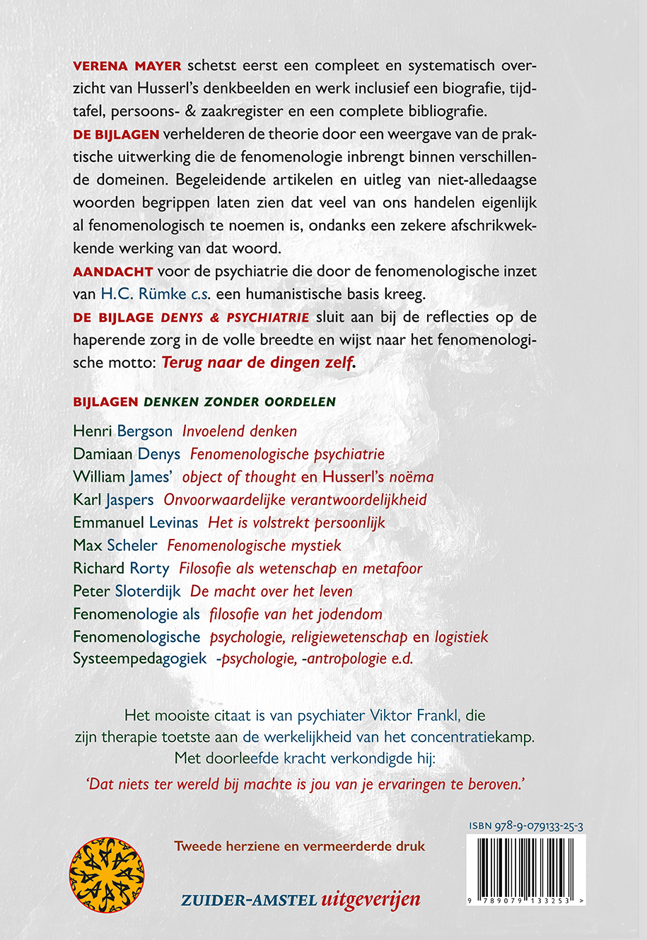 Achterkant van Edmund Husserl