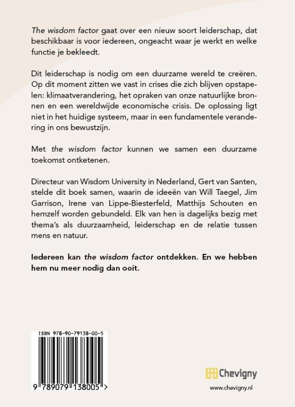 Achterkant van The wisdom factor