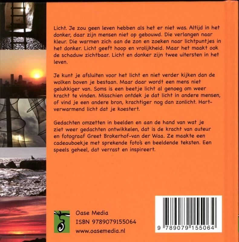 Achterkant van Zinboekje licht
