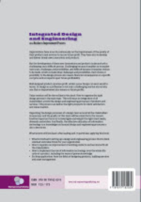 Achterkant van Integrated design and engineering
