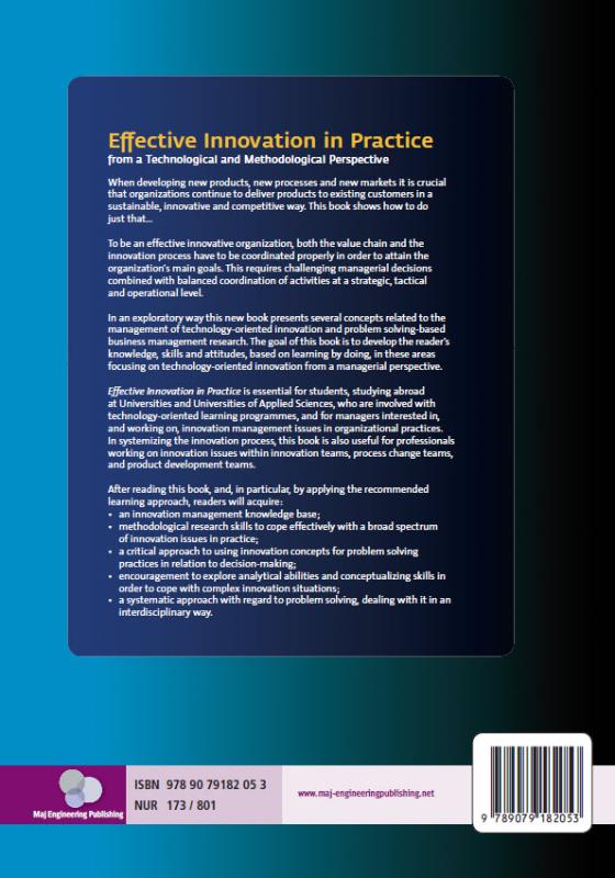 Achterkant van Effective Innovation in Practice