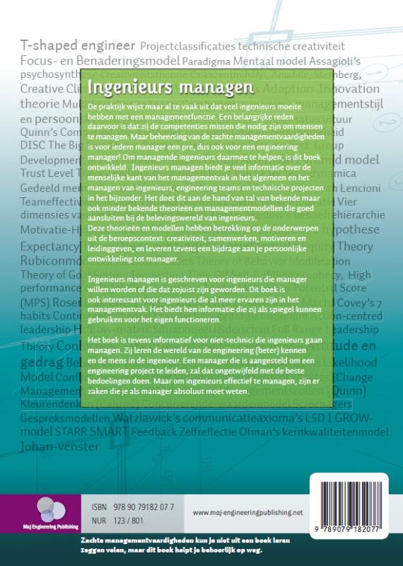 Achterkant van Ingenieurs managen