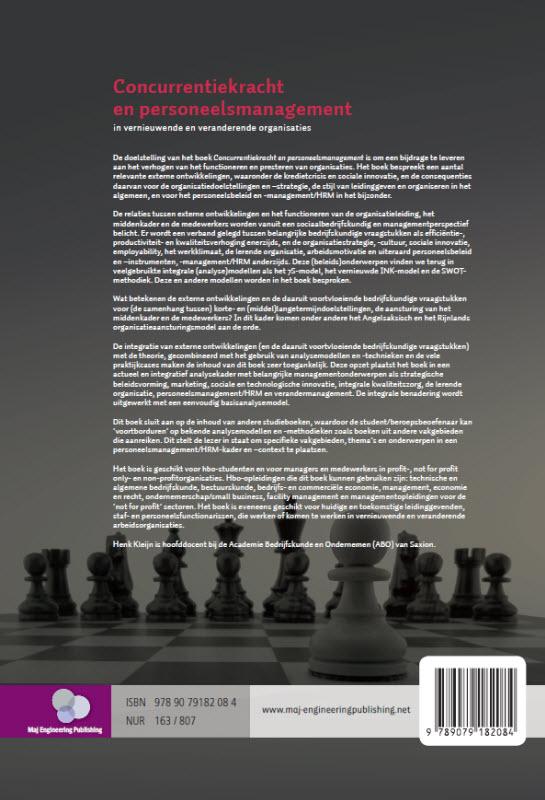 Achterkant van Concurrentiekracht en personeelsmanagement in vernieuwende en veranderende organisaties
