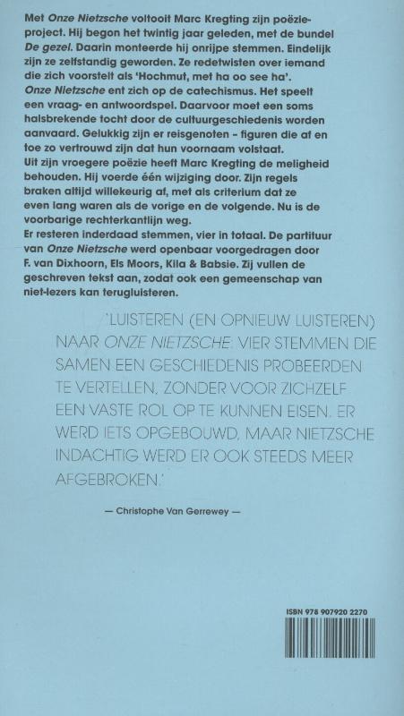 Achterkant van Onze Nietzsche