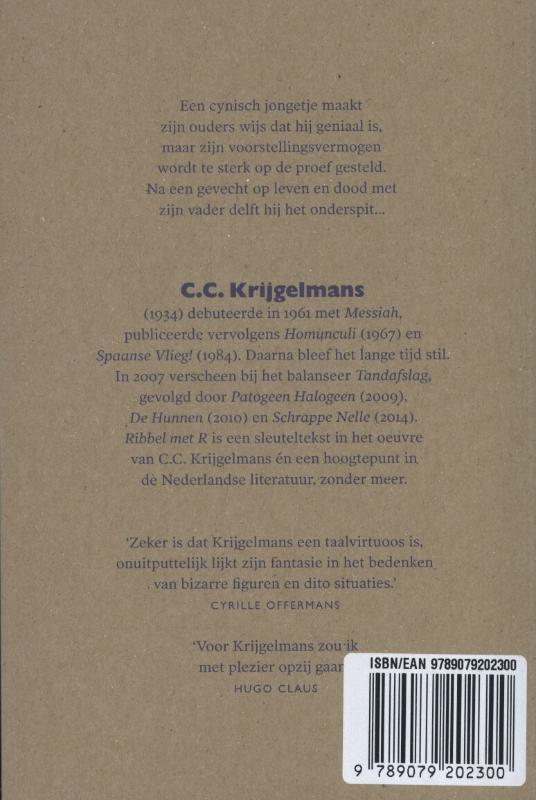 Achterkant van Ribbel met r