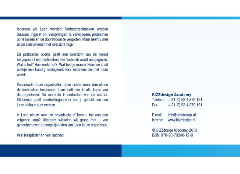 Achterkant van Werken met Lean