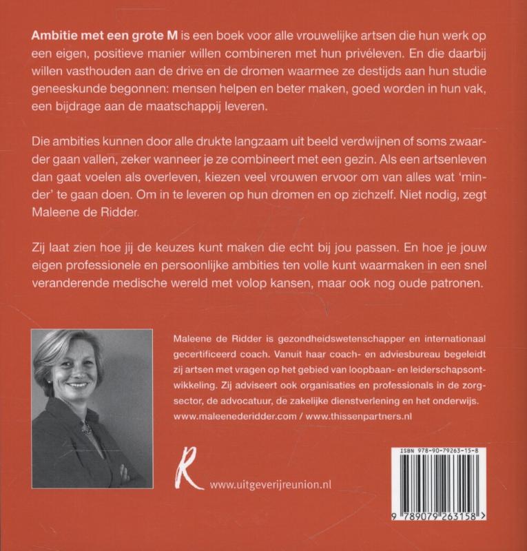 Achterkant van Ambitie met een grote M