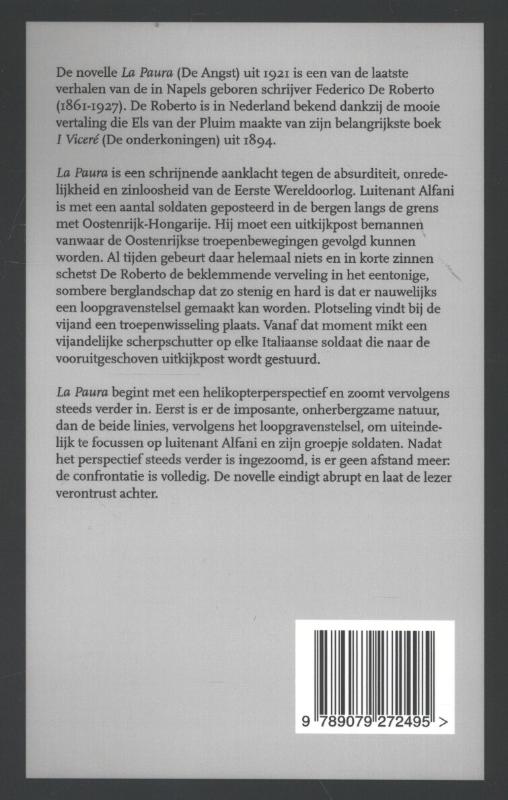 Achterkant van De angst