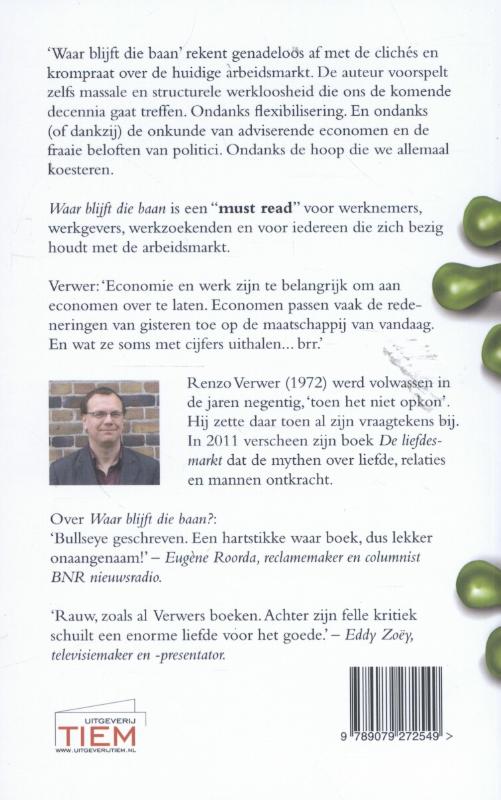 Achterkant van Waar blijft die baan?