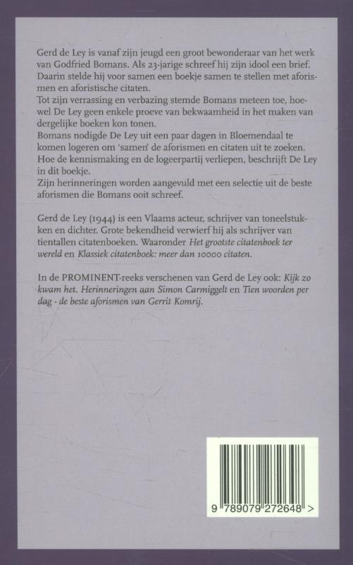 Achterkant van Bomans in pyjama