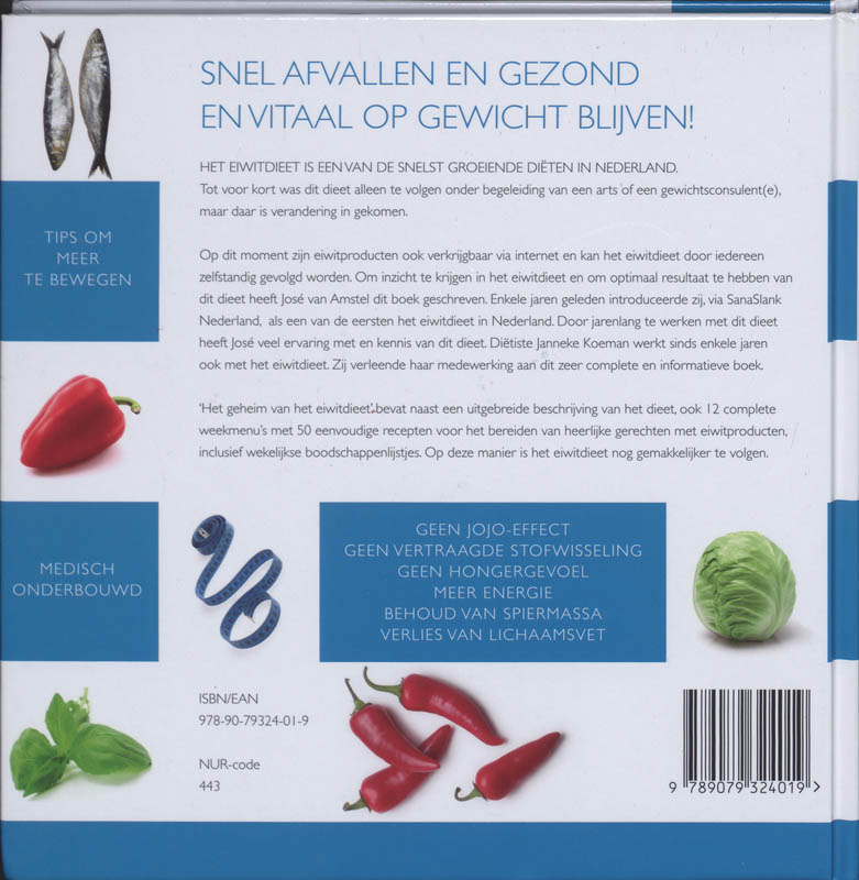 Achterkant van Het geheim van het eiwitdieet