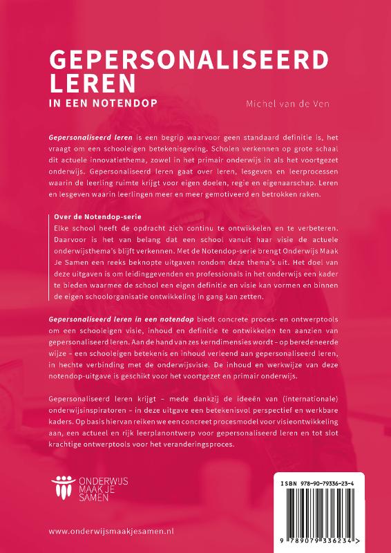 Achterkant van Gepersonaliseerd leren in een notendop