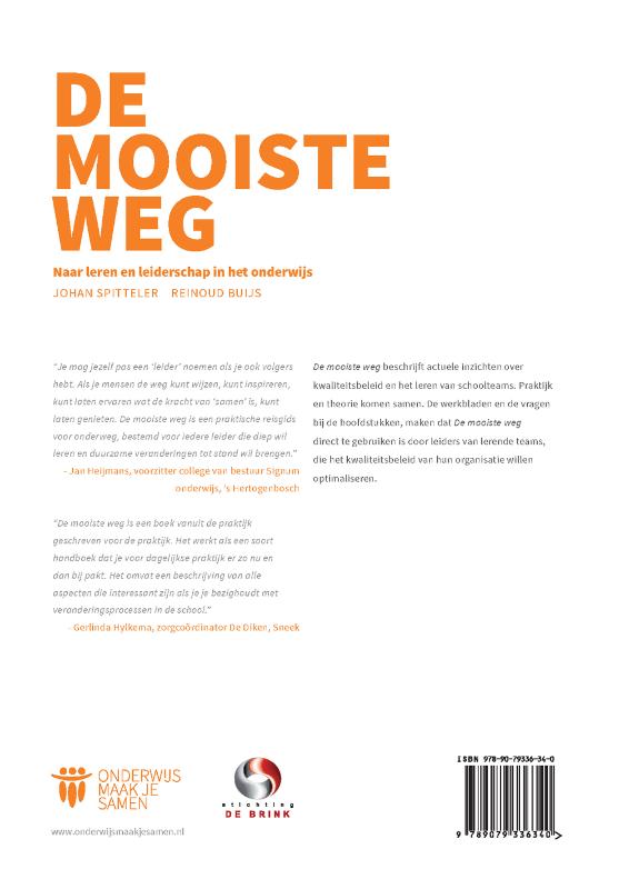 Achterkant van De mooiste weg