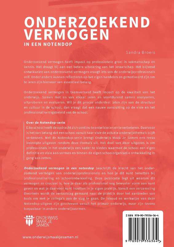 Achterkant van Onderzoekend vermogen in een notendop