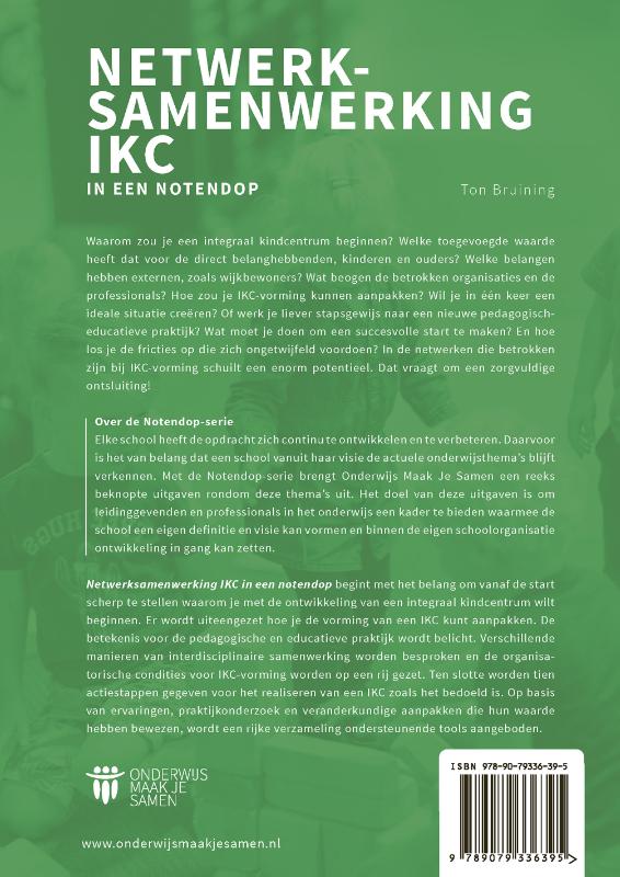Achterkant van Netwerksamenwerking IKC in een notendop