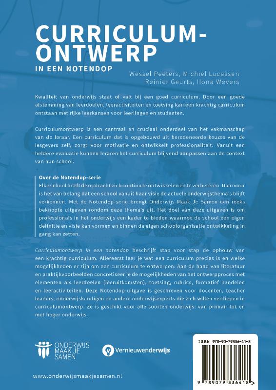 Achterkant van Curriculumontwerp in een notendop