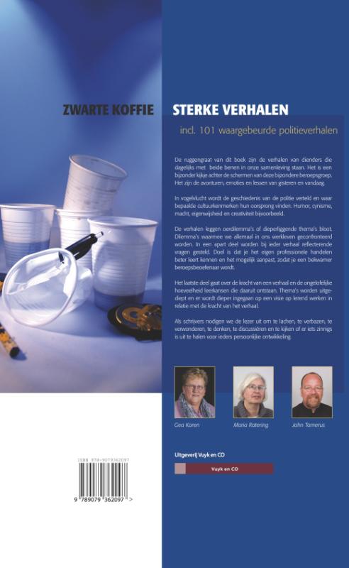 Achterkant van Zwarte koffie, sterke verhalen
