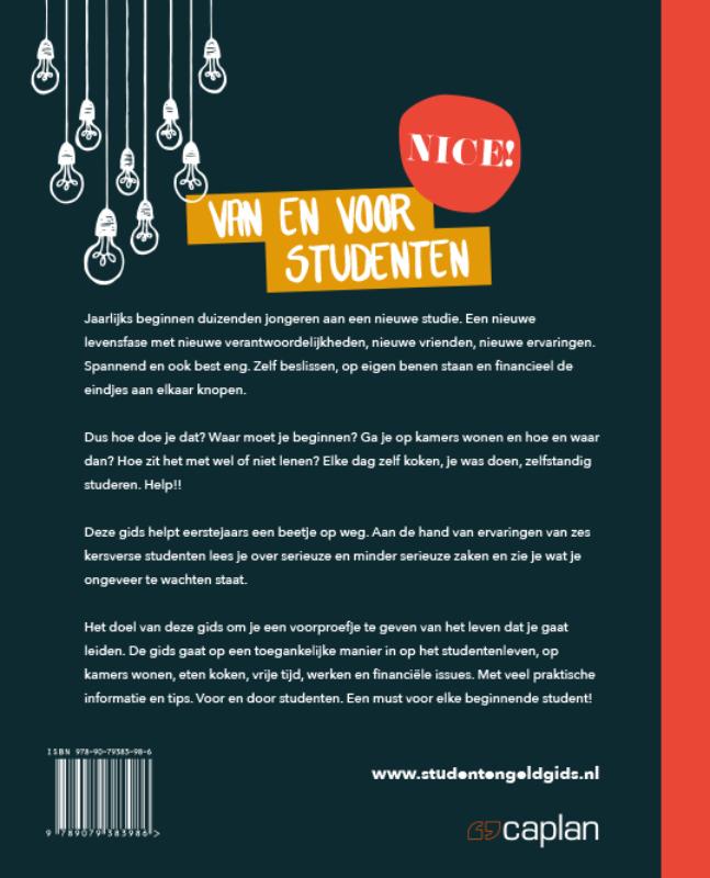 Achterkant van Geldgids voor eerstejaarsstudenten
