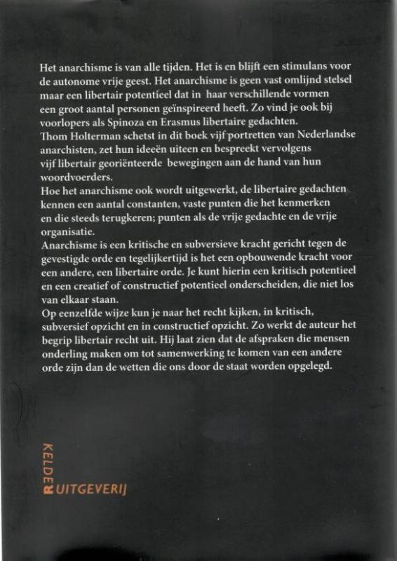 Achterkant van Anarchisme in de lage landen