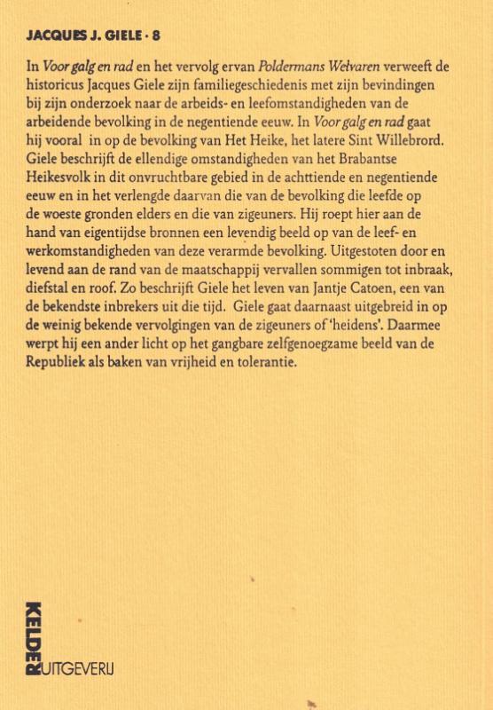 Achterkant van Voor galg en rad