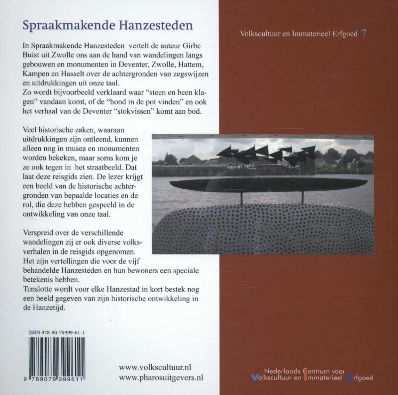 Achterkant van Spraakmakende Hanzesteden