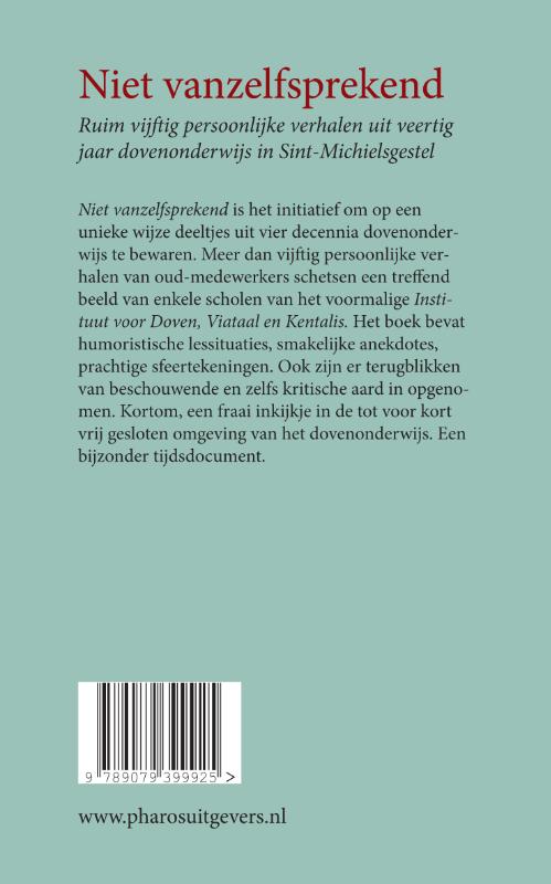 Achterkant van Niet vanzelfsprekend