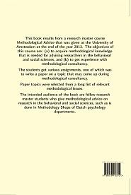 Achterkant van Advising on research methods