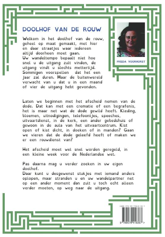 Achterkant van De doolhof van de rouw