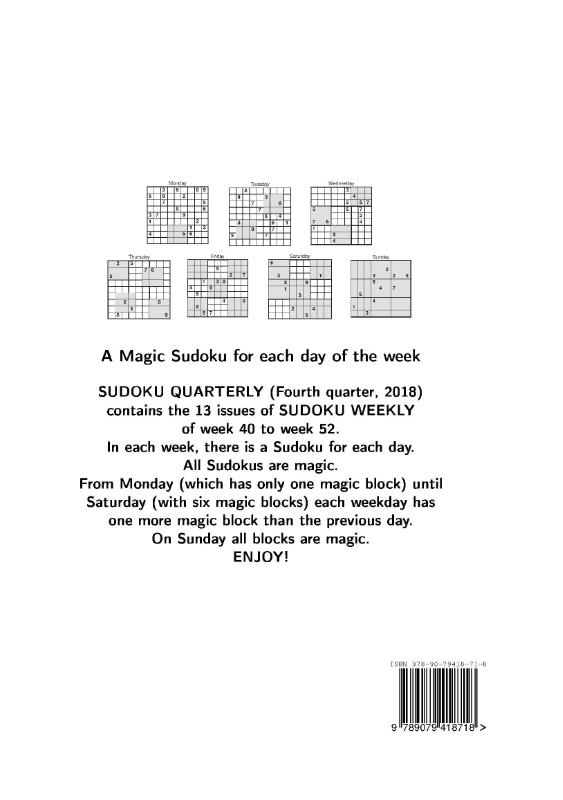 Achterkant van Fourth quarter, 2018