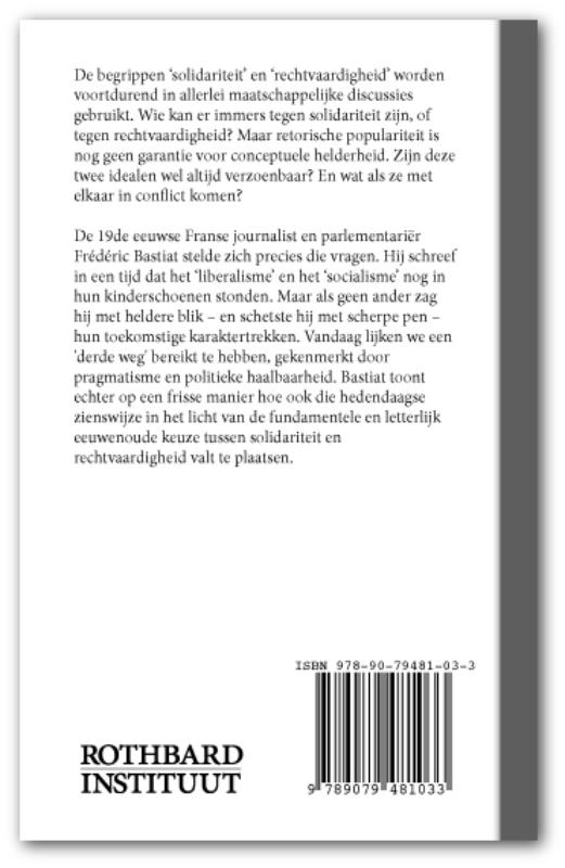 Achterkant van Rechtvaardigheid en solidariteit