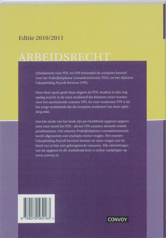 Achterkant van Arbeidsrecht
