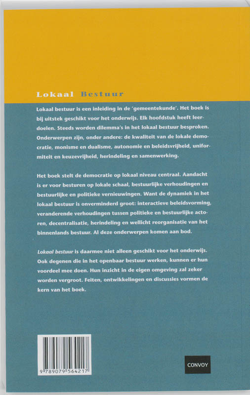 Achterkant van Lokaal bestuur