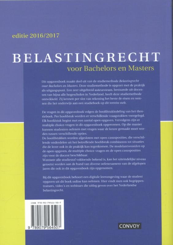 Achterkant van Opgavenboek
