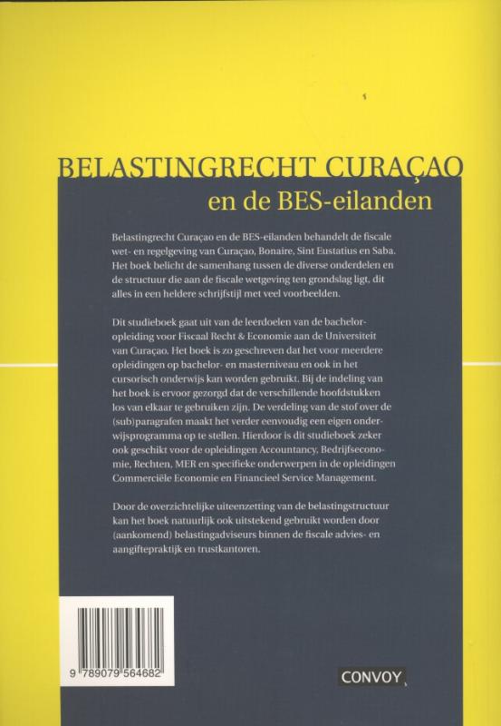 Achterkant van Belastingrecht Curacao