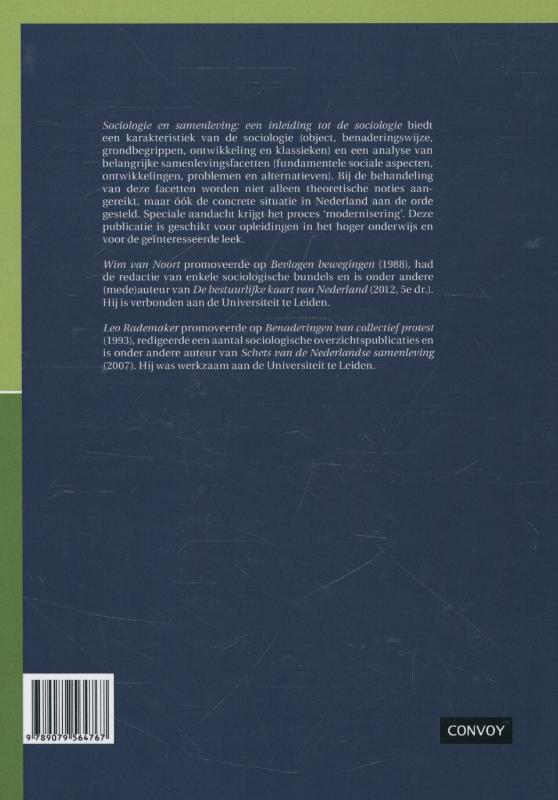 Achterkant van Sociologie en samenleving