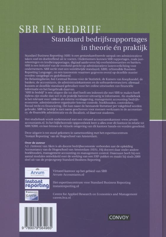 Achterkant van SBR in bedrijf