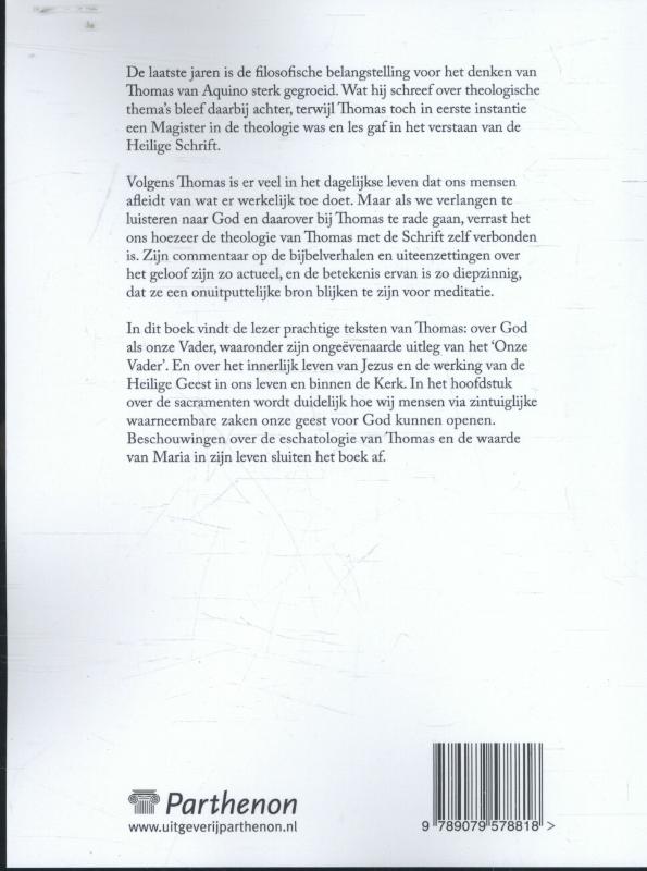 Achterkant van Thomas van Aquino