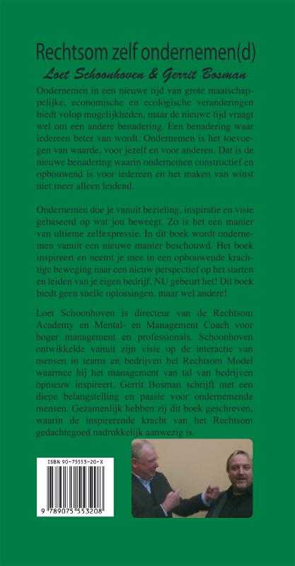 Achterkant van Rechtsom ondernemend(d)