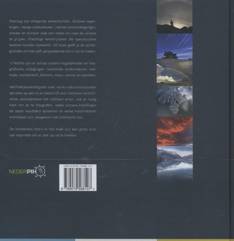 Achterkant van Praktijkboek fotografie, weer, nacht en natuurverschijnselen