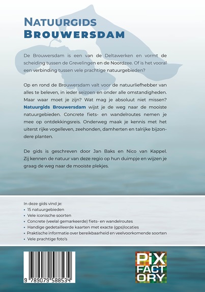 Achterkant van Natuurgids Brouwersdam