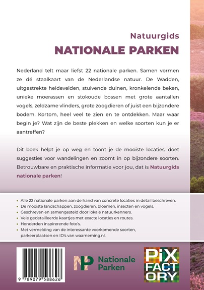 Achterkant van Natuurgids nationale parken