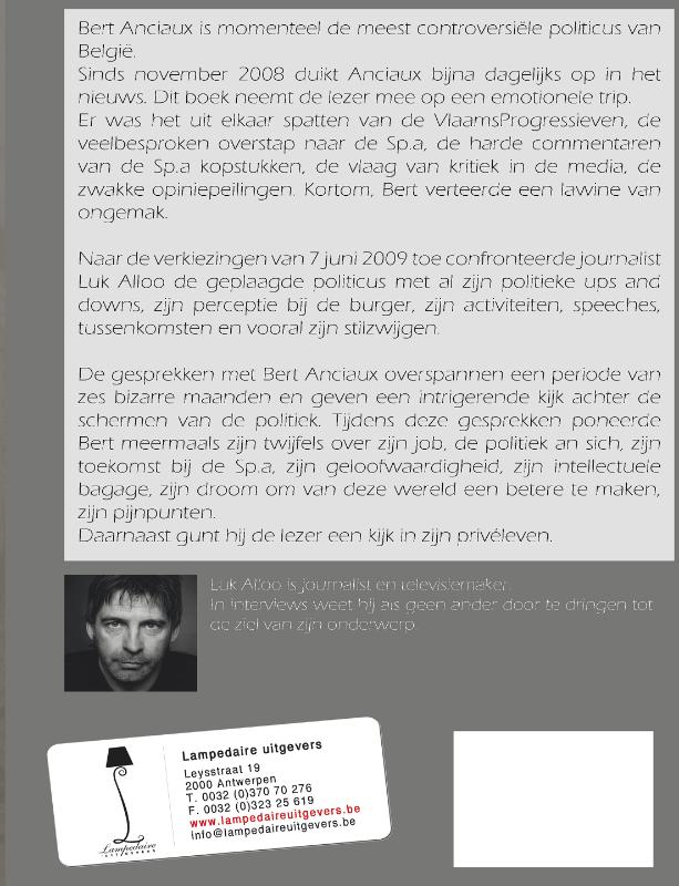Achterkant van De pijn van een politicus