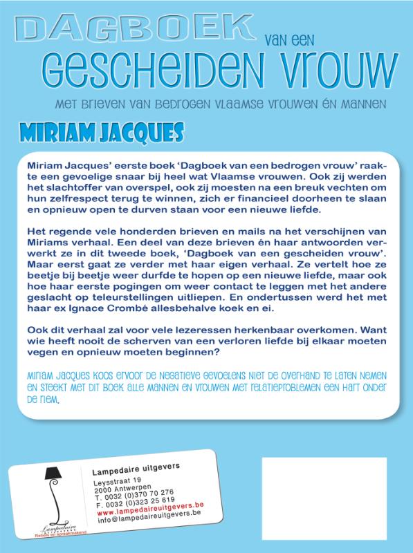 Achterkant van Dagboek van een gescheiden vrouw