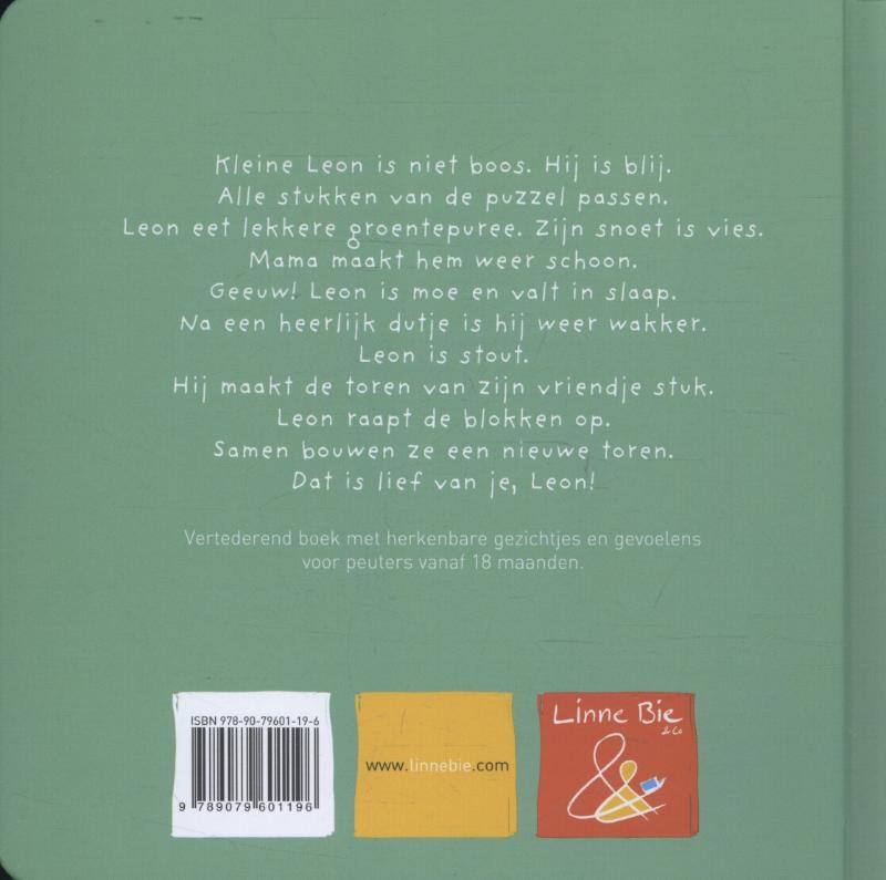 Achterkant van Kleine Leon is niet boos