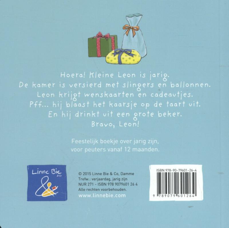 Achterkant van Kleine Leon is jarig