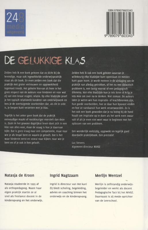 Achterkant van Het inspiratieboek voor de gelukkige klas