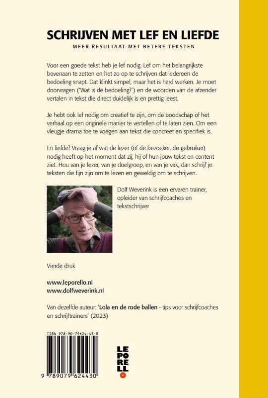 Achterkant van Schrijven met lef en liefde