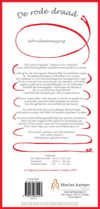 Achterkant van De rode draad
