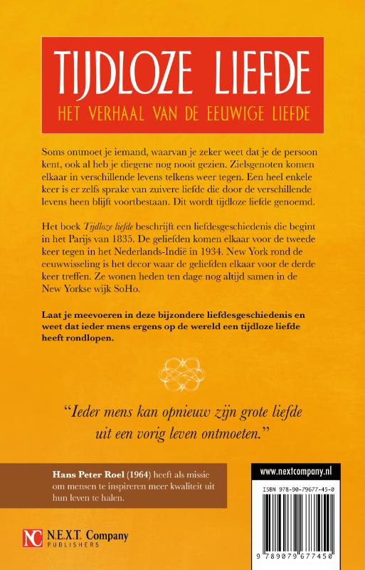 Achterkant van Tijdloze liefde