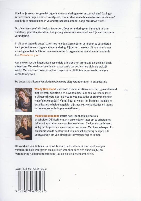 Achterkant van Veranderen 3.0